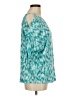 MICHAEL Michael Kors 100% Polyester Teal 3/4 Sleeve Blouse Size M - photo 4