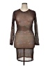 Assorted Brands Graphic Brown Cocktail Dress Size XL - photo 1