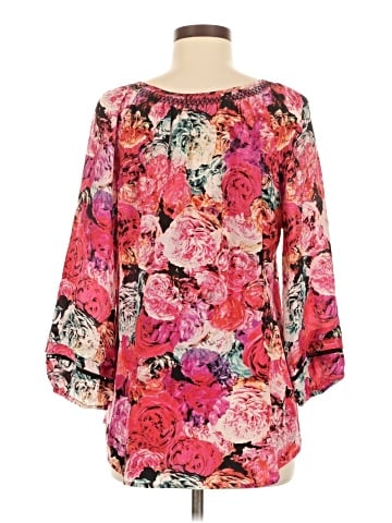 Vanessa Virginia 3/4 Sleeve Silk Top (view 2)