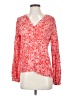 Hinge 100% Viscose Red Long Sleeve Blouse Size XS - photo 1