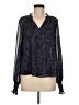 Aqua 100% Polyester Blue Long Sleeve Blouse Size M - photo 1