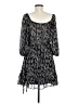 Feathers 100% Polyester Paisley Black Casual Dress Size M - photo 2