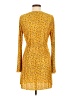 ASOS 100% Polyester Print Yellow Casual Dress Size 8 - photo 2