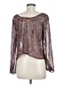 Love Squared 100% Polyester Gray Long Sleeve Blouse Size M - photo 2