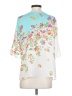 Unbranded 100% Silk Floral White 3/4 Sleeve Silk Top Size S (estimated) - photo 2