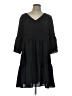 Unbranded Solid Black Casual Dress Size L - photo 1
