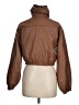Ci Sono 100% Polyurethane Solid Brown Jacket Size M - photo 2