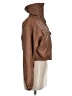 Ci Sono 100% Polyurethane Solid Brown Jacket Size M - photo 4