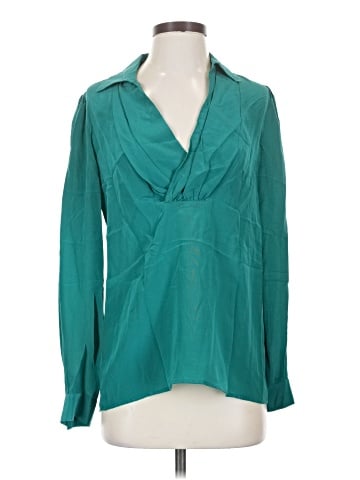 Tegan Long Sleeve Silk Top (view 1)
