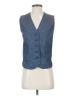 Zara Blue Sleeveless Button-Down Shirt Size XS - photo 1