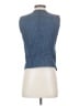 Zara Blue Sleeveless Button-Down Shirt Size XS - photo 2