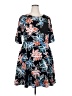 ELOQUII Print Black Casual Dress Size 18 - photo 1