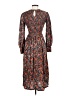 Hinge 100% Viscose Paisley Brown Casual Dress Size XS - photo 2