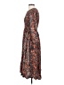 Hinge 100% Viscose Paisley Brown Casual Dress Size XS - photo 5