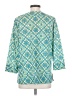 Lands' End 100% Cotton Teal 3/4 Sleeve Blouse Size 4 - photo 2