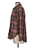 American Eagle Outfitters Plaid Brown Long Sleeve Blouse Size M - photo 5