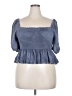 Unbranded Blue Short Sleeve Top Size XXL - photo 1