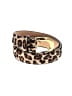 Assorted Brands 100% Leather Animal Print Brown Tan Leather Belt Size M - photo 1