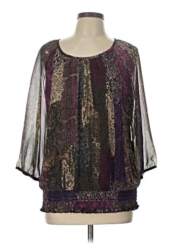 Christopher & Banks 3/4 Sleeve Blouse (view 1)