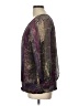 Christopher & Banks 100% Polyester Metallic Purple 3/4 Sleeve Blouse Size L - photo 5