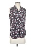 CAbi Floral Gray Sleeveless Button-Down Shirt Size XS - photo 1