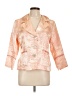 Robert Louis Print Orange Silk Blazer Size L - photo 1