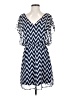 Buttons Chevron-herringbone Blue Casual Dress Size S - photo 1