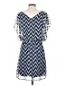 Buttons Chevron-herringbone Blue Casual Dress Size S - photo 2