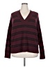 a.n.a. A New Approach Stripes Burgundy Pullover Sweater Size 2X - photo 1