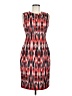 Calvin Klein Graphic Red Cocktail Dress Size 6 - photo 1