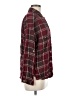 Max Studio Plaid Burgundy Long Sleeve Blouse Size M - photo 4