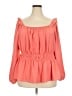 Nine West 100% Polyester Solid Orange 3/4 Sleeve Blouse Size 2X - photo 1