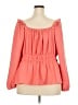 Nine West 100% Polyester Solid Orange 3/4 Sleeve Blouse Size 2X - photo 2