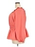 Nine West 100% Polyester Solid Orange 3/4 Sleeve Blouse Size 2X - photo 5