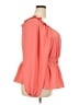 Nine West 100% Polyester Solid Orange 3/4 Sleeve Blouse Size 2X - photo 4