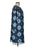 Ann Taylor LOFT 100% Polyester Print Blue Casual Dress Size M - photo 4