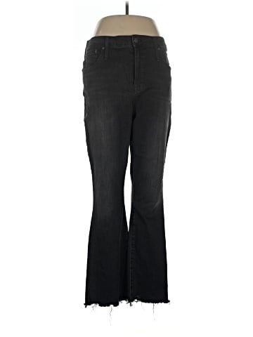 Madewell Tall Curvy Cali Demi-Boot Jeans in Berkeley Black: Chewed-Hem Edition (view 1)