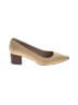 Crown Vintage Color Block Tan Yellow Heels Size 7 - photo 1