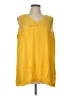 CW Classics 100% Rayon Yellow Sleeveless T-Shirt Size L - photo 1