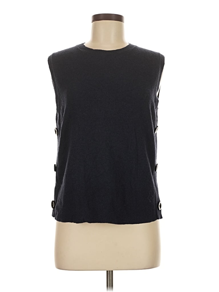 Pre-owned Ann Taylor Sweater Vest In Black