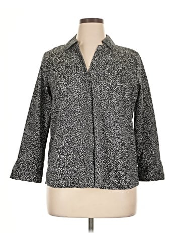 Croft & Barrow 3/4 Sleeve Button-Down Shirt (view 1)