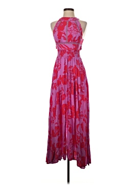 chinese dress ladies Abel the Label magenta print dress, size S, NEW WITH TAGS! main image 1