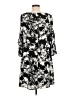 Worthington 100% Polyester Print Black Casual Dress Size M - photo 2