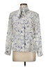 Evan Picone 100% Polyester Print Blue Long Sleeve Blouse Size 8 - photo 1