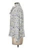 Evan Picone 100% Polyester Print Blue Long Sleeve Blouse Size 8 - photo 5