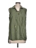 Assorted Brands 100% Tencel Green Sleeveless Button-Down Shirt Size L - photo 1