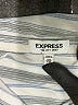 Express Stripes Silver Long Sleeve Blouse Size XXS - photo 7