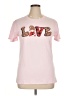 Unbranded Hearts Pink Short Sleeve T-Shirt Size XL - photo 1