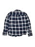 Ocean + Coast 100% Cotton Plaid Blue Long Sleeve Button-Down Shirt Size 7 - photo 2