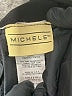 Michele 100% Polyester Solid Black Formal Skirt Size 10 - photo 4